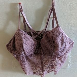 Mauve lace bralette